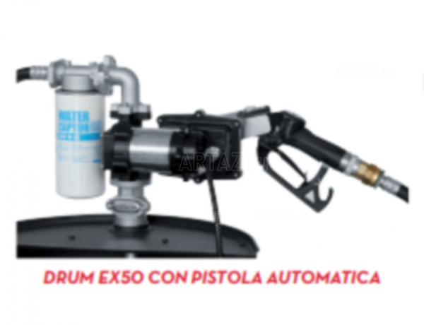 Заправочный комплект для бензина 12 в Piusi DRUM EX50 12V DC ATEX AUT NOZZLE F00372010